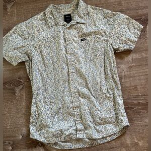 RVCA Men’s Floral Print Slim Fit Button Down